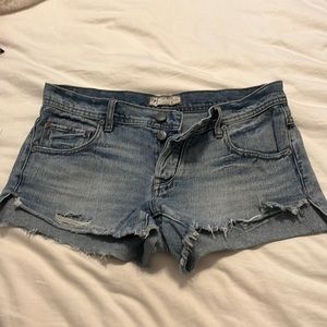 Low rise free people jean shorts